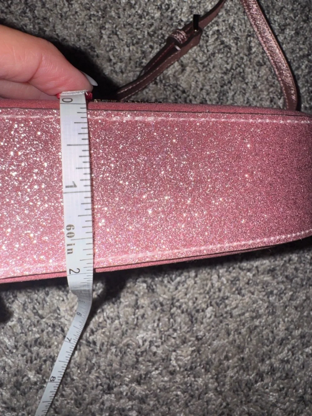 Kate Spade Glitter Crossbody Pink Metallic Sparkle Mini Bag NWT